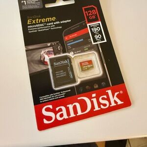 SanDisk Extreme 128GB microSDXC Card with Adapter
